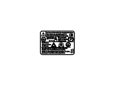 10374075 GM Label, Emissions And Cautions Illustration 1 of 1