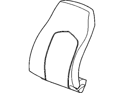 Cadillac 25780361 COVER,DRIVER SEAT BACK(TITANIUM)(W/O ACTIVE HEAD RESTRAINT; HEAT OF BACK PANEL INDENTATION ABOVE MAP POCKET=8IN)(FOR 2ND DESIGN SEE 25939457)