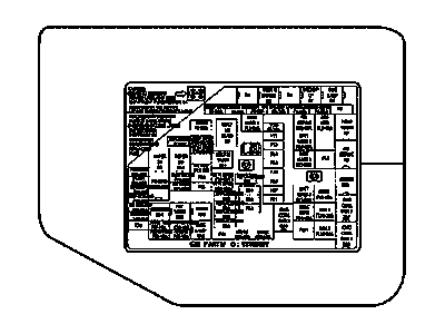 Pontiac 92213621 LABEL,RELAY & FUSE BLOCK IDENTIFY