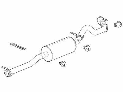 Chevy 84179066 MUFFLER,EXHAUST REAR (W/ EXHAUST PIPE)(INCLUDES 2-4)(INSTALL 0.50)(17.3 KG)