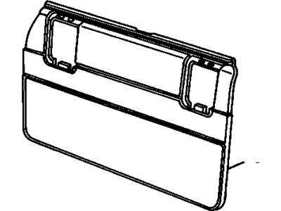 Pontiac 12518032 PANEL,LIFT GATE TRIM FINISH(USE TOGETHER WITH RETROFIT KIT 10219106 FOR PROPER STRUTS, BRACKETS, ETC.)(INCLUDE 2,8,13)(MEDIUM BEECHWOOD)(USE W/SIDE-MOUNTED STRAP)