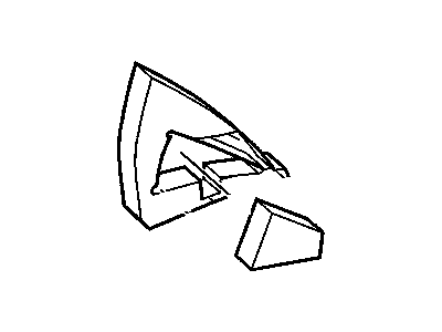 Pontiac 20834233 GASKET,OUTSIDE REAR VIEW MIRROR UPPER(PART OF 2)(ORDER TOGETHER WITH # 20834231)