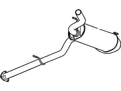 Chevy 15296917 MUFFLER,EXHAUST(W/EXHAUST PIPE & TAIL PIPE)(INCLUDES 8,9)
