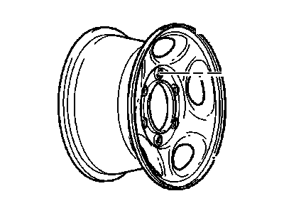 GMC 9595394 WHEEL,16X6.5(CODE HIGH ALTITUDE COMPENSATER)(STEEL)