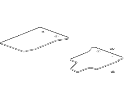 Chevy 22801666 MAT PKG,FRONT CARPET(INCLUDES 10,15)(BLACK)(0.75 KG)(W/GRAY STITCH)(W/STINGRAY LOGO)(PREMIUM CARPET)(15.286)