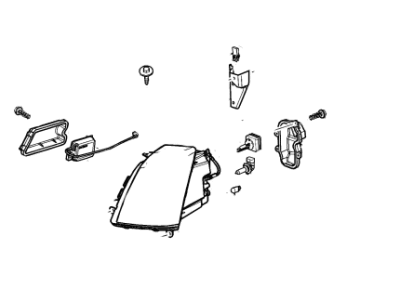 Cadillac 19352127 HEADLAMP KIT,(INCLUDES 10-20)(REPLACES 25897648)(MATING CONNECT USE 88986254 8-WAY WITH LEADS)(H/LAMP W/PROJECTOR LENS RETAINING BEZEL CHROME)(FOR 2ND DESIGN SEE 19351930)