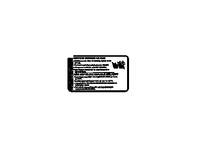 Chevy 15766601 LABEL,AIRBAG SYSTEM WARNING(PART OF 6)(ENGLISH/ARABIC)