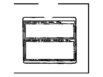 Pontiac 88974270 LABEL,TIRE PRESSURE(52MM X 102MM)(INSTRUMENT PANEL COMPARTMENT DOOR)(CODE: Q4)(USED THROUGH PRODUCTION DATE 08/05)(2ND DESIGN 88974605)