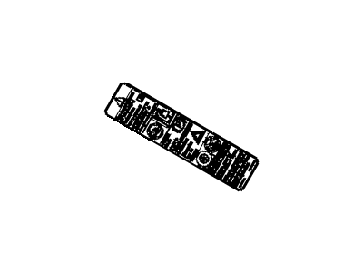 Hummer 10374075 LABEL,JACK USAGE INFORMATION & WARNING(EBCM TO LR)(JAPANESE)
