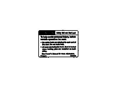 GMC 15029392 LABEL,REAR SEAT BELT & SEAT LATCH CAUTION(PART OF SEAT RISER)