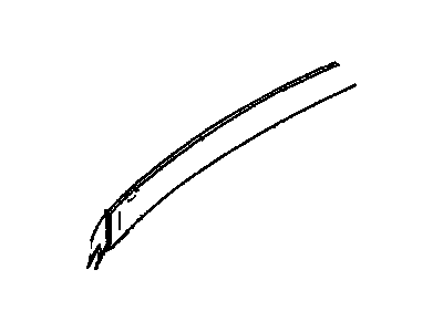 GM 10434738 Molding, Windshield Garnish Molding, Black, Passenger Side