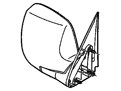 GM 19177069 Mirror, Rear View Mirror - Inside & Outside 19177069 GM Mirror, Rear View Mirror - Inside & Outside Illustration 1 of 1