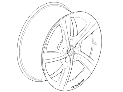 Chevy 84073057 WHEEL,REAR(20X12.0J)(ALUMINUM)(59MM OUTSIDE 120.62X5XM12)