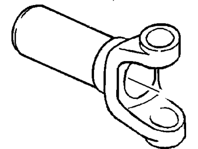 GMC 12477702 YOKE,PROPELLER SHAFT SLIP(WHEN REPLACING A PROPELLER SHAFT SLIP YOKE, A NEW PROPELLER SHAFT JOINT KIT (5.548) MUST ALSO BLACK ENAMEL USED.)(NICKEL PLATED)