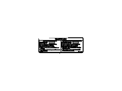 GM 52373065 Label, Emissions And Cautions 52373065 GM Label, Emissions And Cautions Illustration 1 of 1