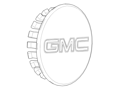 GMC 84388504 CAP PKG,WHEEL TRIM(INCLUDES 1)(BRIGHT BACKGROUND)(INSTALL 0.10)(0.023 KG)(5.858)