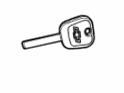 Chevy 84835418 KEY,DOOR LOCK & IGNITION LOCK(UNCODED)(MECHANICAL KEY, 4X6 ELONGATED CHAMFERED HOLE. 16MM OUTSIDE DIAMETER RING & 18.9MM OUTSIDE DIAMETER RING)(TRANSPONDER KEY)