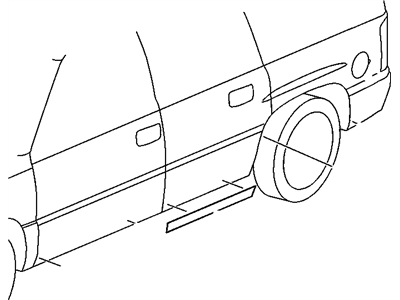 Chevy 15079207 TAPE,ROCKER PANEL MOLDING BLACKOUT