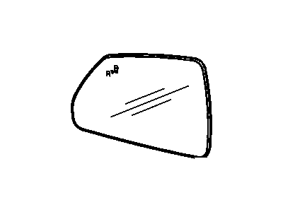 Cadillac 25828090 MIRROR,OUTSIDE REAR VIEW (REFLECTOR GLASS & BACKING PLATE)(PART OF 1)