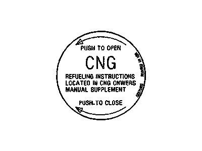 GMC 52370462 LABEL,CNG TANK FILLER INSTRUCTION LOCATING