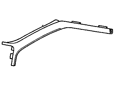 GM 10214240 Windshield Pillar Trim, Upper Passenger Side 10214240 GM Windshield Pillar Trim, Upper Passenger Side Illustration 1 of 1