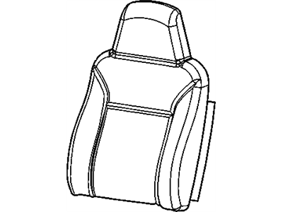 GMC 89041605 COVER,PASSENGER SEAT BACK(PEWTER)(INCLUDES MAP POCKET)