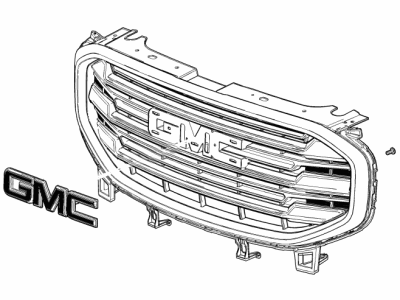 GMC 23391151 GRILLE KIT,FRONT UPPER(INCLUDES 2-4)(BLACK)(INSTALL 0.75)(2.8 KGS)