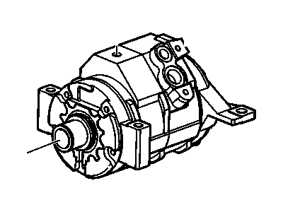 GMC 89019357 COMPRESSOR,A/C(INCLUDES 2-10)(MATING CONNECT W/LEADS USE 12101937)(W/H6 TYPE COMPRESSOR W/3 CYLINDRICAL BOSSES FOR COUNTERWEIGHT ON FRONT OF PULLEY, 2ND DESIGN 89024907)