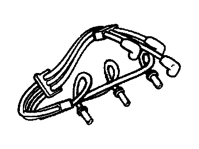 Oldsmobile 12192464 WIRE,SPARK PLUG #2 CYL(STYLE 28DD-L, 7MM DIAMETER, 28IN)(*KIT1)