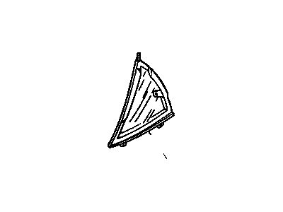 GM 12509632 Back Glass, Passenger Side 12509632 GM Back Glass, Passenger Side Illustration 1 of 1