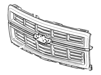 Chevy 23488056 GRILLE,FRONT(INCLUDES 4,7,8)(WHITE DIAMOND)