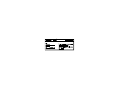 Chevy 19258049 LABEL,VEHICLE EMISSION CONTROL INFORMATION(EMISSIONS)(VECI)