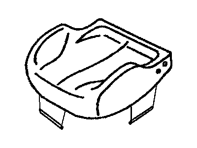 Chevy 22643686 COVER,DRIVER SEAT CUSHION(WHITE)(COVER ASM SUREBONDED TO PAD ASM)