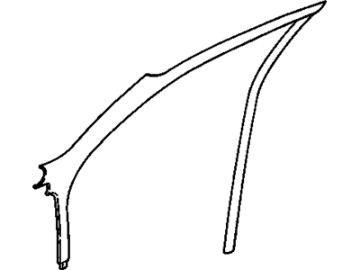 GM 22642173 Windshield Pillar Trim, Driver Side 22642173 GM Windshield Pillar Trim, Driver Side Illustration 1 of 1