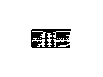 Chevy 15834580 LABEL,SERVICE ENGINE WARNING