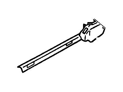 25624998 GM Lower Center Pillar Trim, Blue, Gray, Red, Front Passenger Illustration 1 of 1
