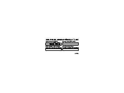 Chevy 52371856 LABEL,CNG VEHICLE(FUEL DOOR CNG TANK EXPIRATION LABEL)