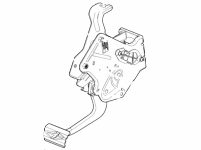 Buick 84517825 PEDAL,BRAKE & ACCELERATOR(W/BRACKET)(CODE BCK)(INCLUDES 1,3-8,10)