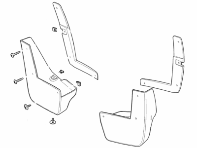 Chevy 84518206 GUARD PKG,REAR MUD FLAP(INCLUDES 2-7)(INSTALL 0.50)(0.485 KG)