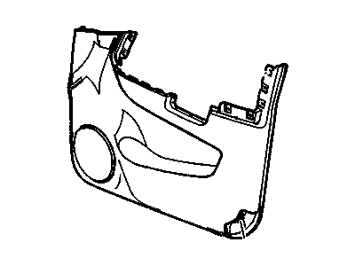 Saturn 20920266 TRIM,FRONT SIDE DOOR(INCLUDES 4-8,10-13,15-21,23)(TITANIUM)(W/LONGITUDE GRAIN VINYL BOLSTER)(FOR 2ND DESIGN SEE 25967239)