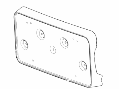 GM 84731701 Attachment Kit, License Plate, Black, Front GM 84731701 Attachment Kit, License Plate, Black, Front