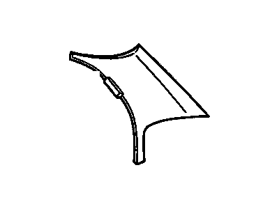 22643473 GM Upper Quarter Trim, Rear Driver Side Illustration 1 of 1