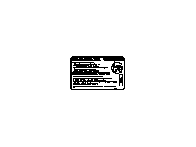 Cadillac 15766601 LABEL,AIRBAG SYSTEM WARNING(ENGLISH/ARABIC)