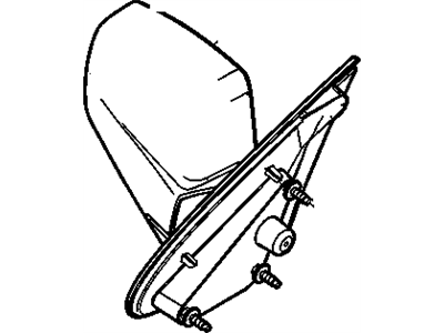 Cadillac 10398144 MIRROR,OUTSIDE REAR VIEW(INCLUDES 1-3,5)(PAINT TO MATCH MISSING COLORS)