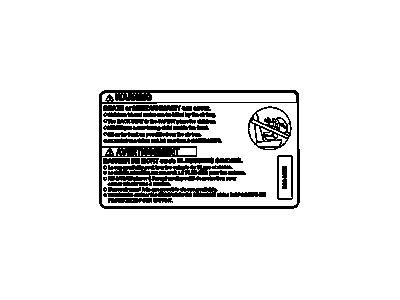 Chevy 15766601 LABEL,AIRBAG SYSTEM WARNING(ENGLISH/ARABIC)