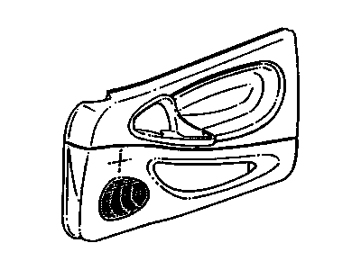 GM 22652599 Trim, Front Door Trim 22652599 GM Trim, Front Door Trim Illustration 1 of 1