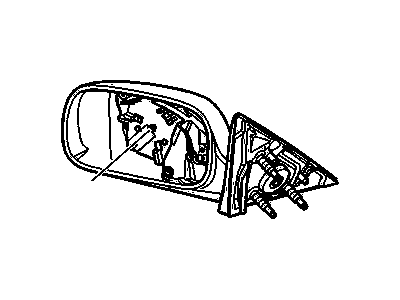 Buick 25822586 MIRROR,OUTSIDE REAR VIEW(INCLUDES 1,2,5)(PAINT TO MATCH)