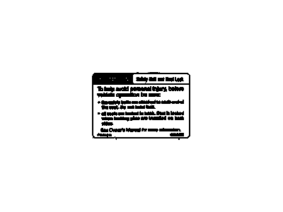 Chevy 15029392 LABEL,REAR SEAT BELT & SEAT LATCH CAUTION