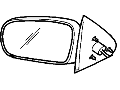 Oldsmobile 88892494 MIRROR KIT,OUTSIDE REAR VIEW(W/GLASS, CASE, & ACTUATOR)