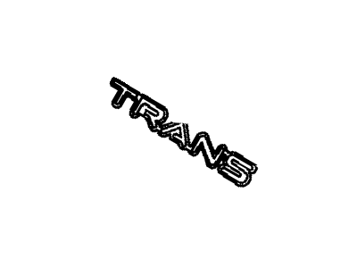 Pontiac 10195018 PLATE,FRONT SIDE DOOR NAME(TRANS)(MEDIUM GRAY)(*02,03)(12.182)